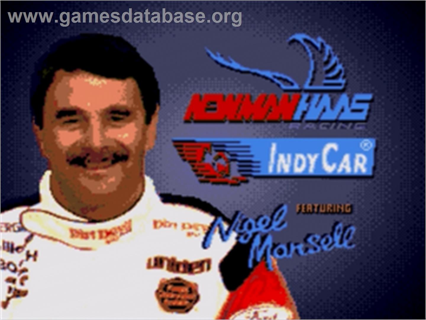 Newman-Haas IndyCar Featuring Nigel Mansell - Sega Genesis - Artwork - Title Screen