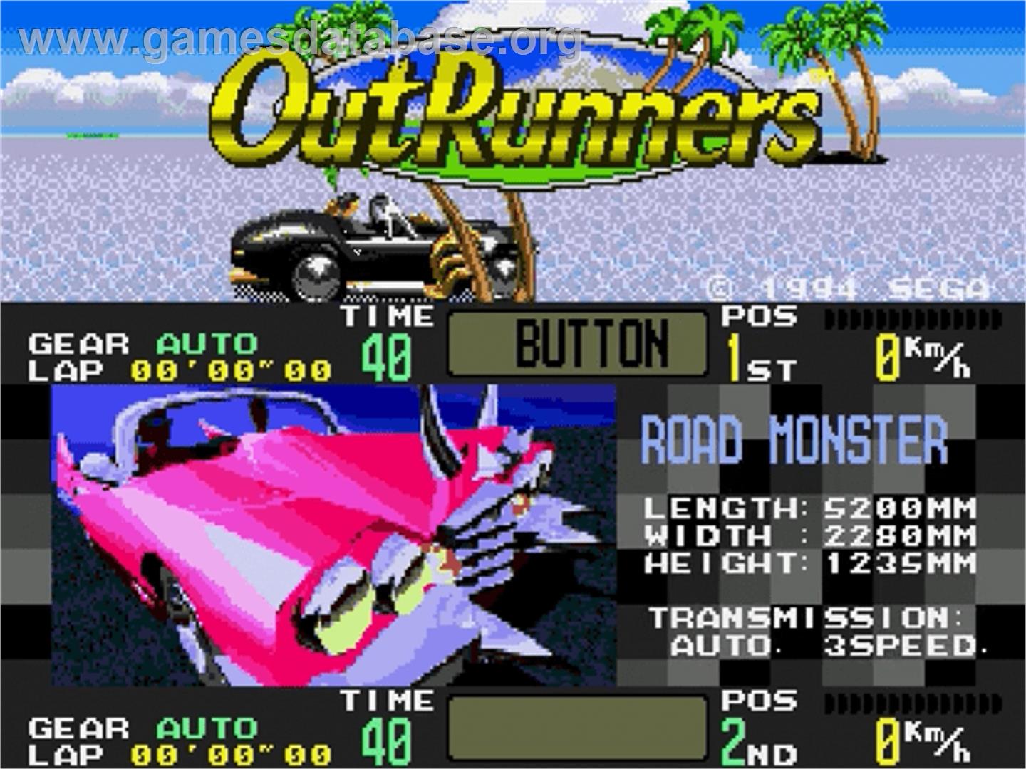 OutRunners - Sega Genesis - Artwork - Title Screen