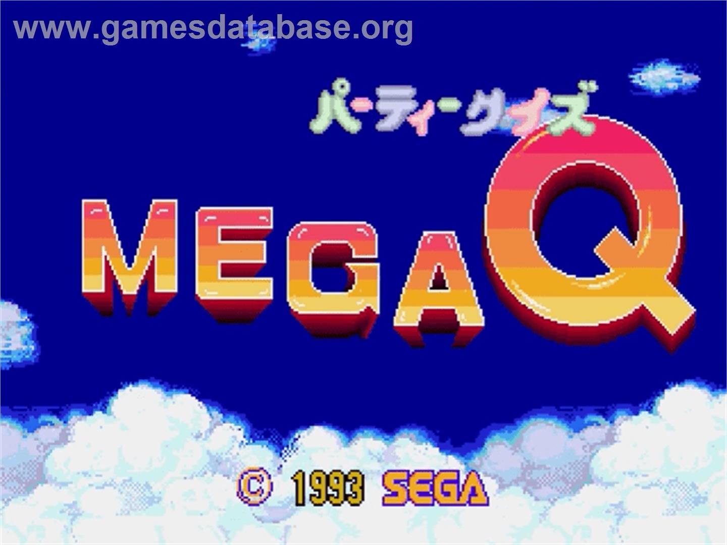 Party Quiz Mega Q - Sega Genesis - Artwork - Title Screen