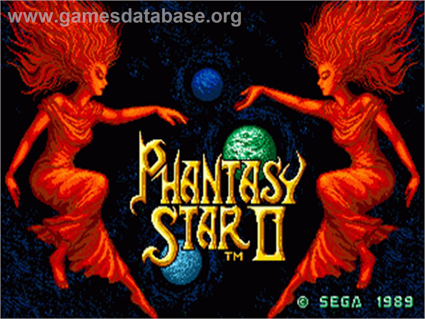 Phantasy Star 2 - Sega Genesis - Artwork - Title Screen