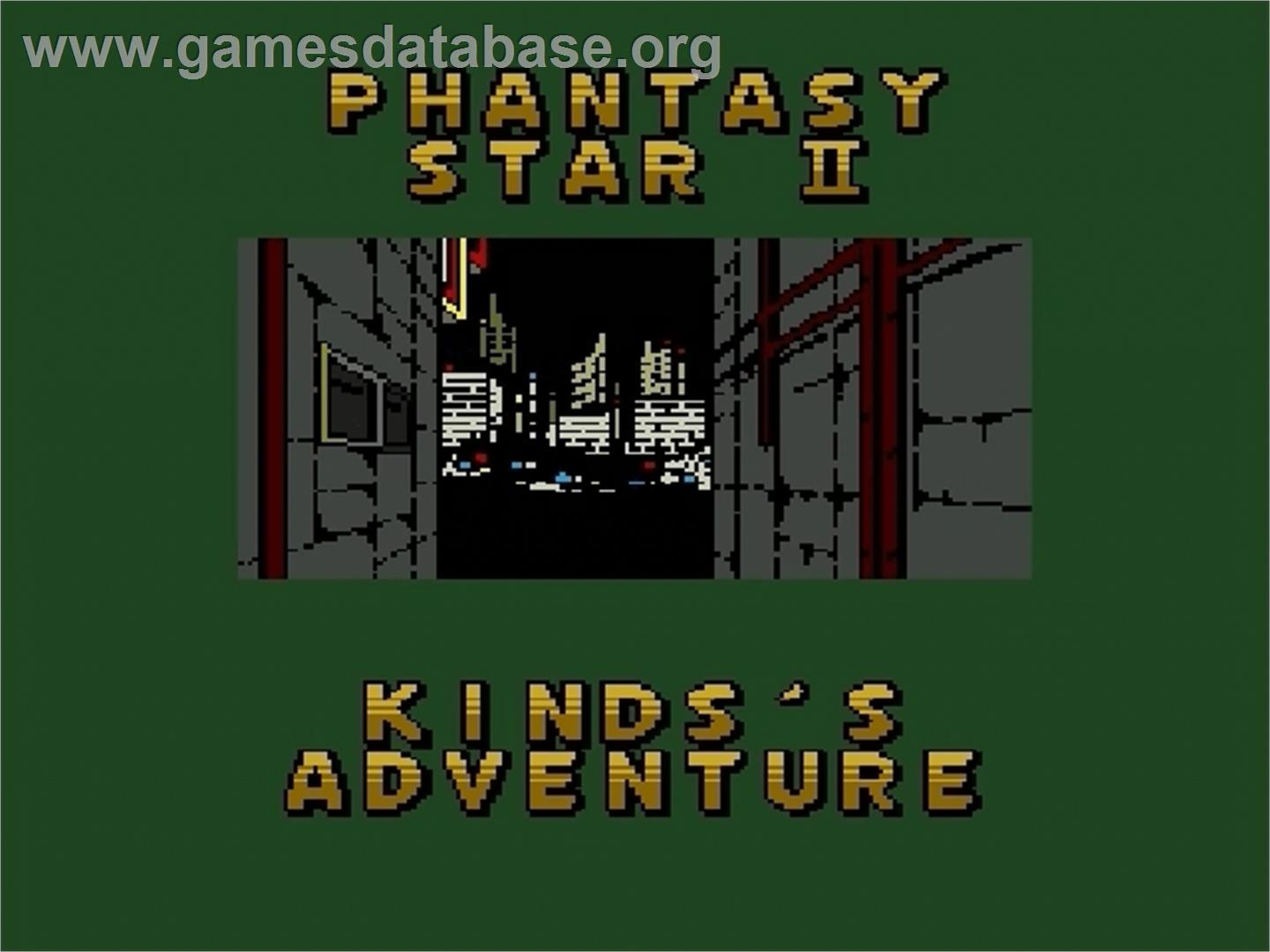 Phantasy Star 2 - Kinds's Adventure - Sega Genesis - Artwork - Title Screen