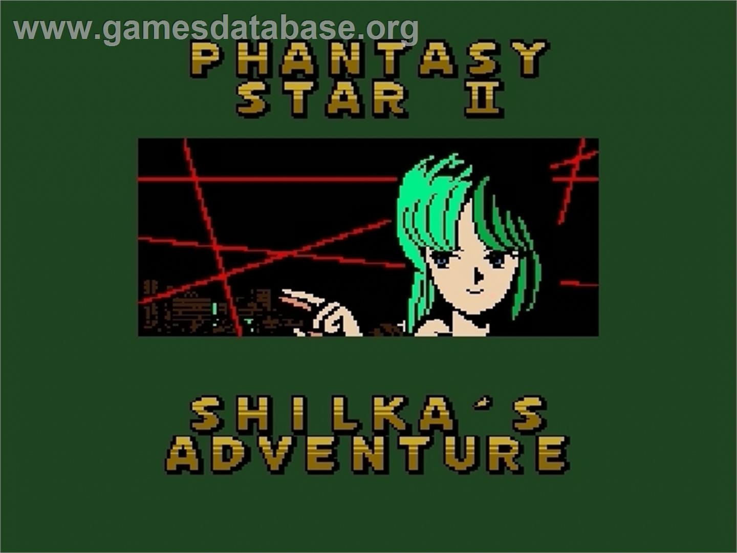 Phantasy Star 2 - Shilka's Adventure - Sega Genesis - Artwork - Title Screen