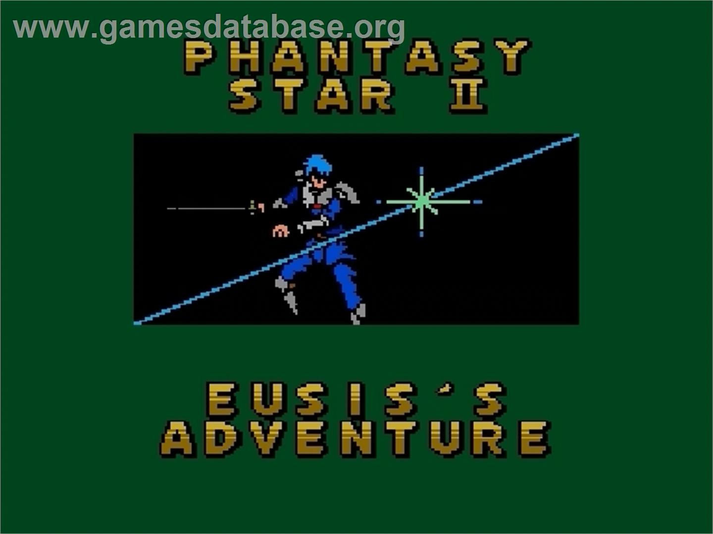 Phantasy Star 2 - Yushis's Adventure - Sega Genesis - Artwork - Title Screen