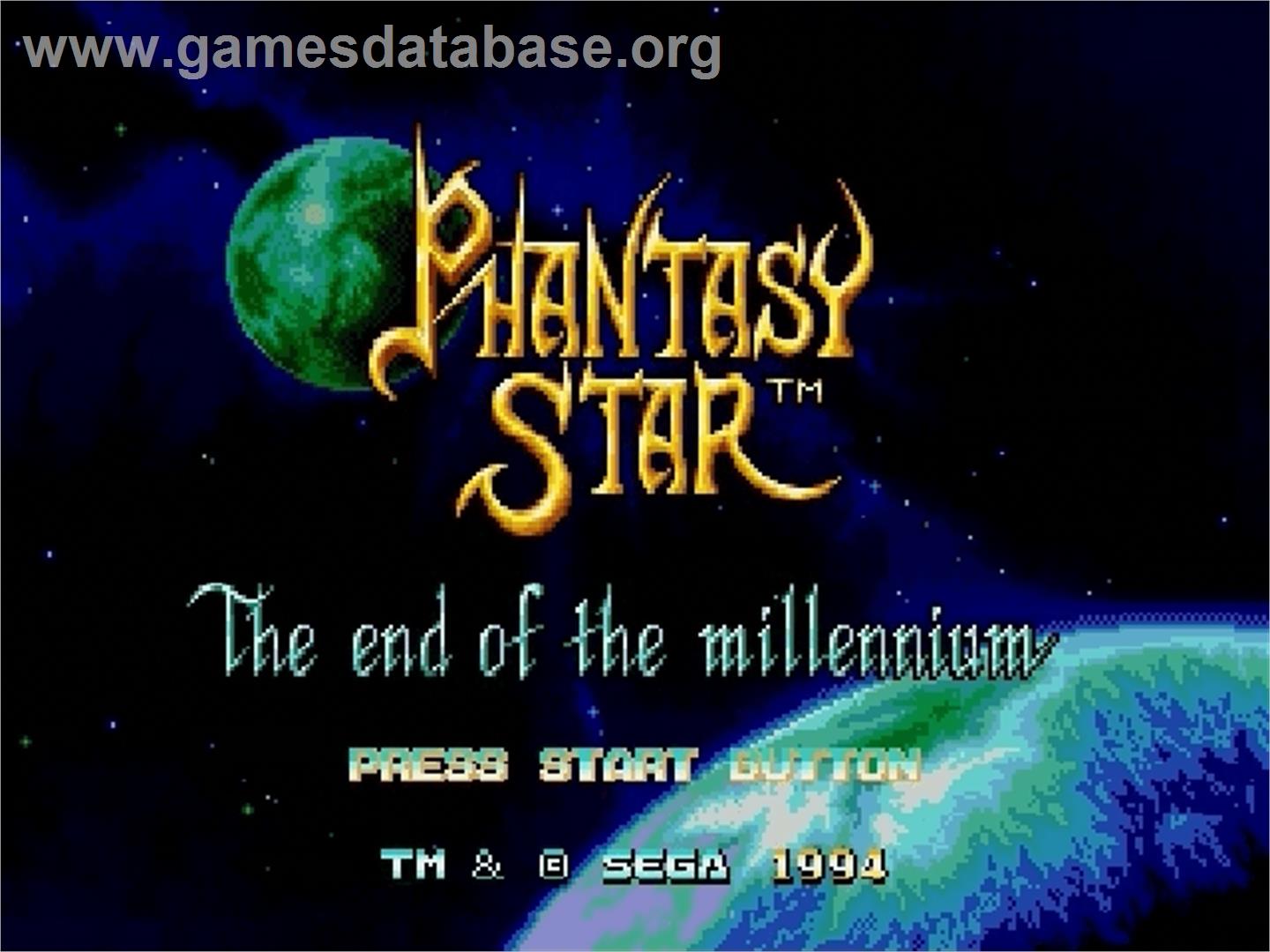Phantasy Star 4 - Sega Genesis - Artwork - Title Screen