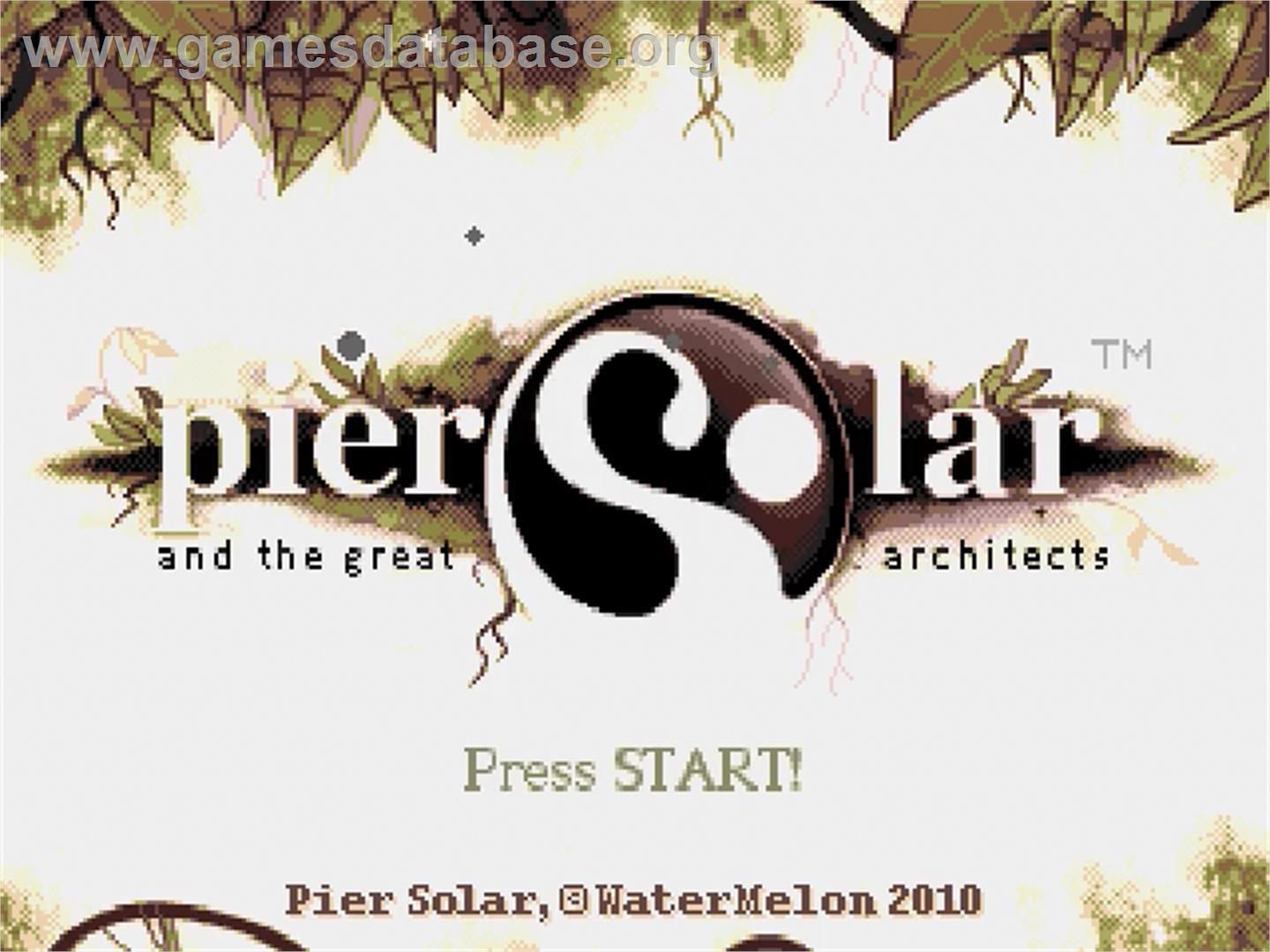 Pier Solar And The Great Architects - Sega Genesis - Artwork - Title Screen