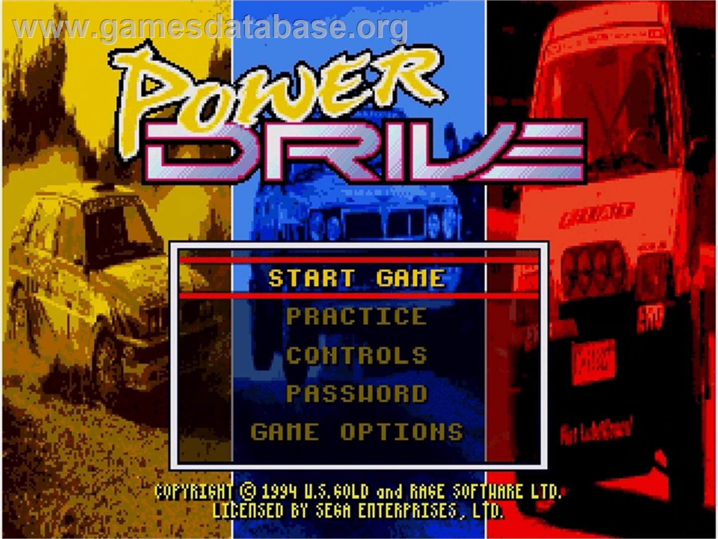 Power Drive - Sega Genesis - Artwork - Title Screen