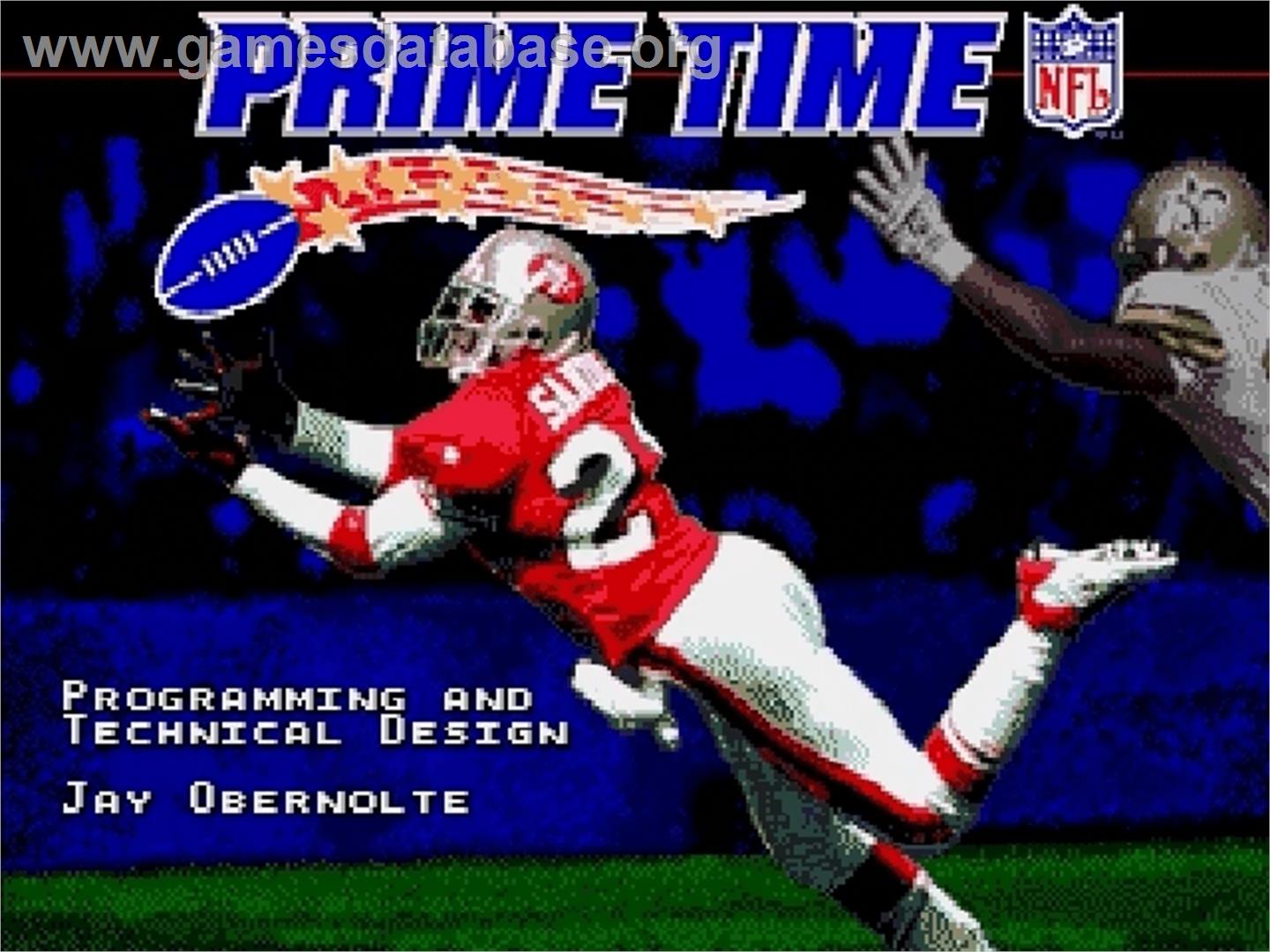 Prime Time Nfl Starring Deion Sanders - Sega Genesis - Artwork - Title Screen