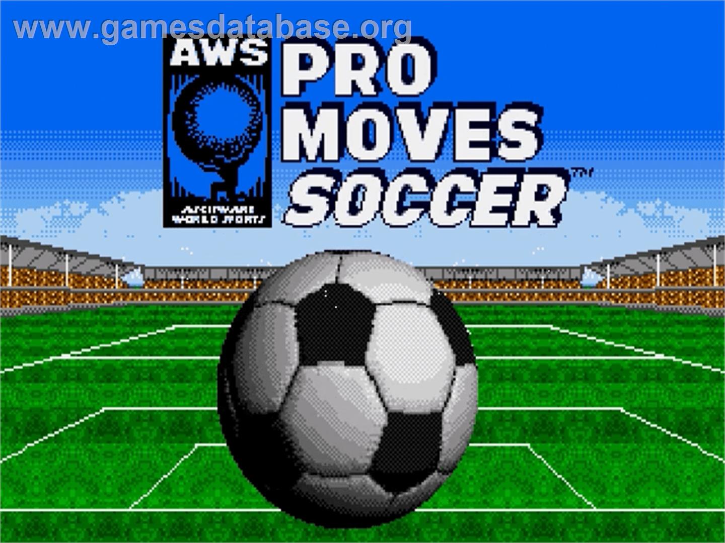Pro Moves Soccer - Sega Genesis - Artwork - Title Screen