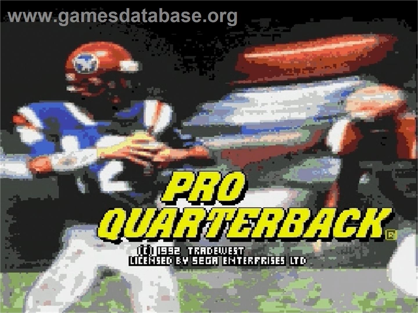 Pro Quarterback - Sega Genesis - Artwork - Title Screen