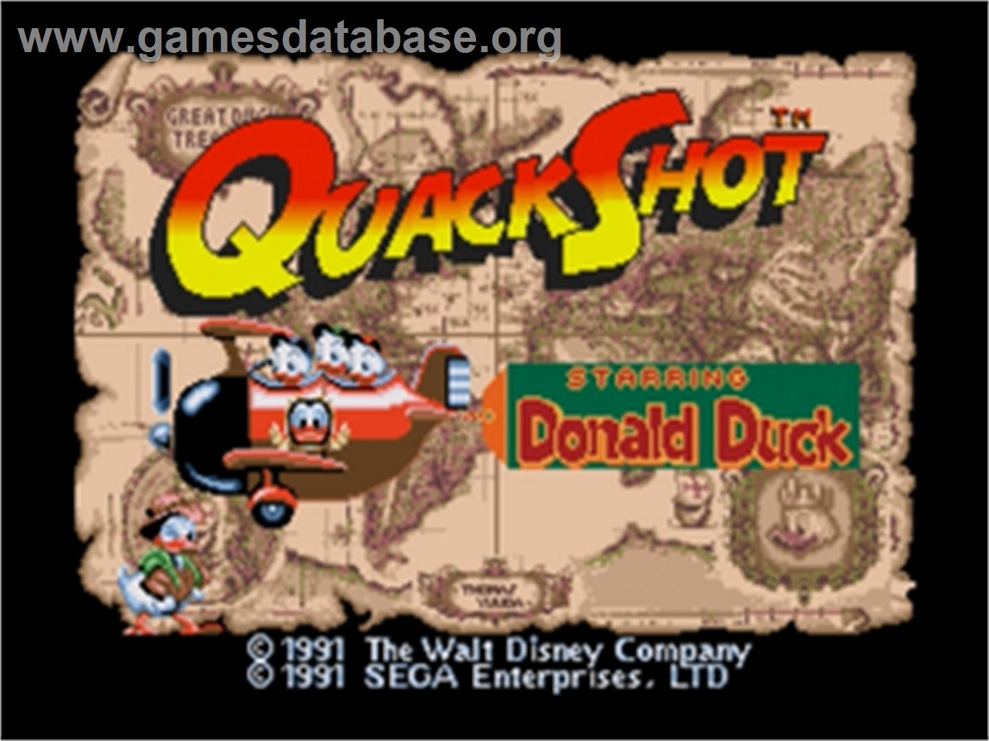 Quackshot Starring Donald Duck - Sega Genesis - Artwork - Title Screen