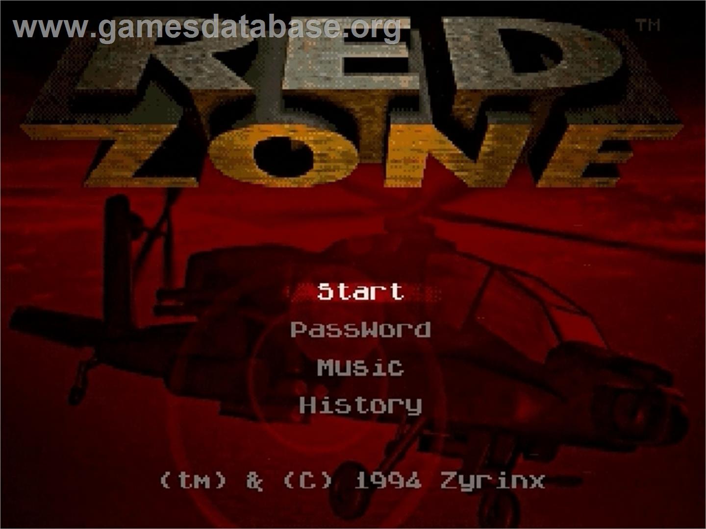 Red Zone - Sega Genesis - Artwork - Title Screen