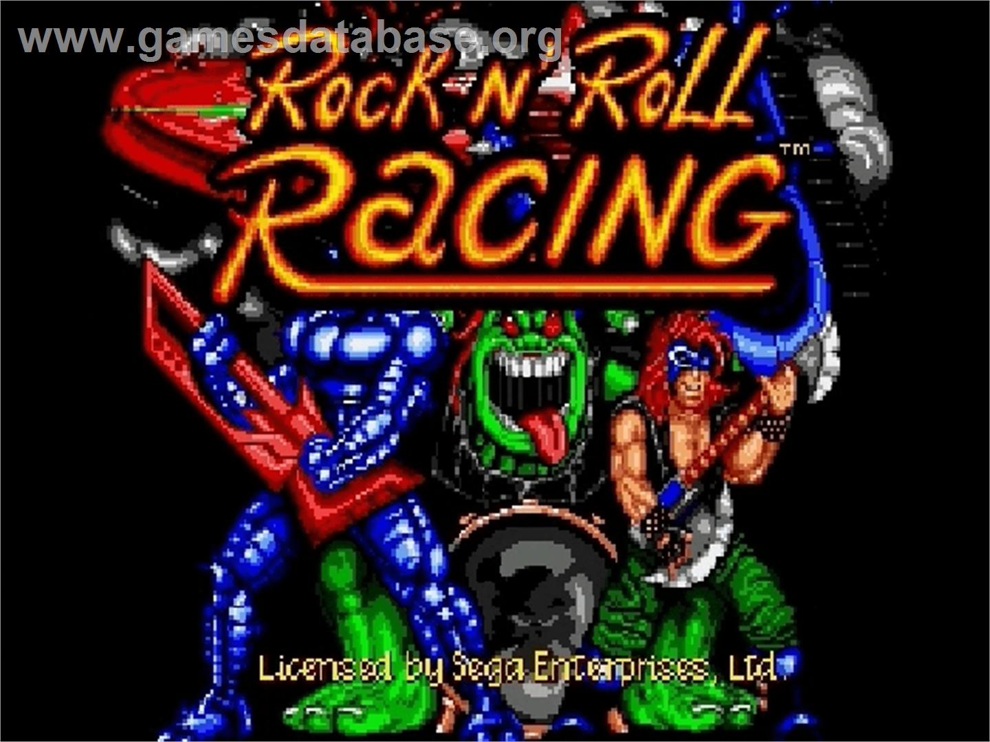 Rock 'n Roll Racing - Sega Genesis - Artwork - Title Screen