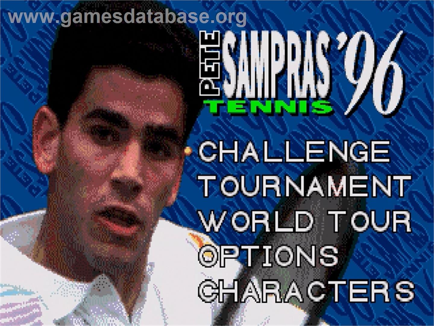 Sampras Tennis 96 - Sega Genesis - Artwork - Title Screen