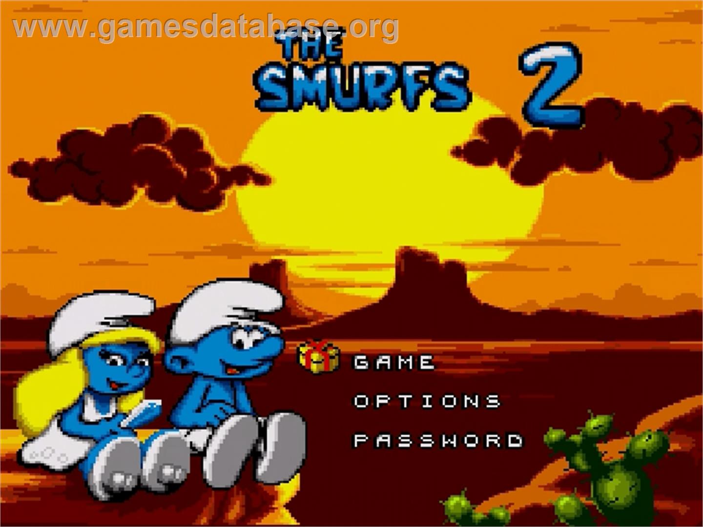 Schtroumpfs Autour Du Monde, Les - Sega Genesis - Artwork - Title Screen