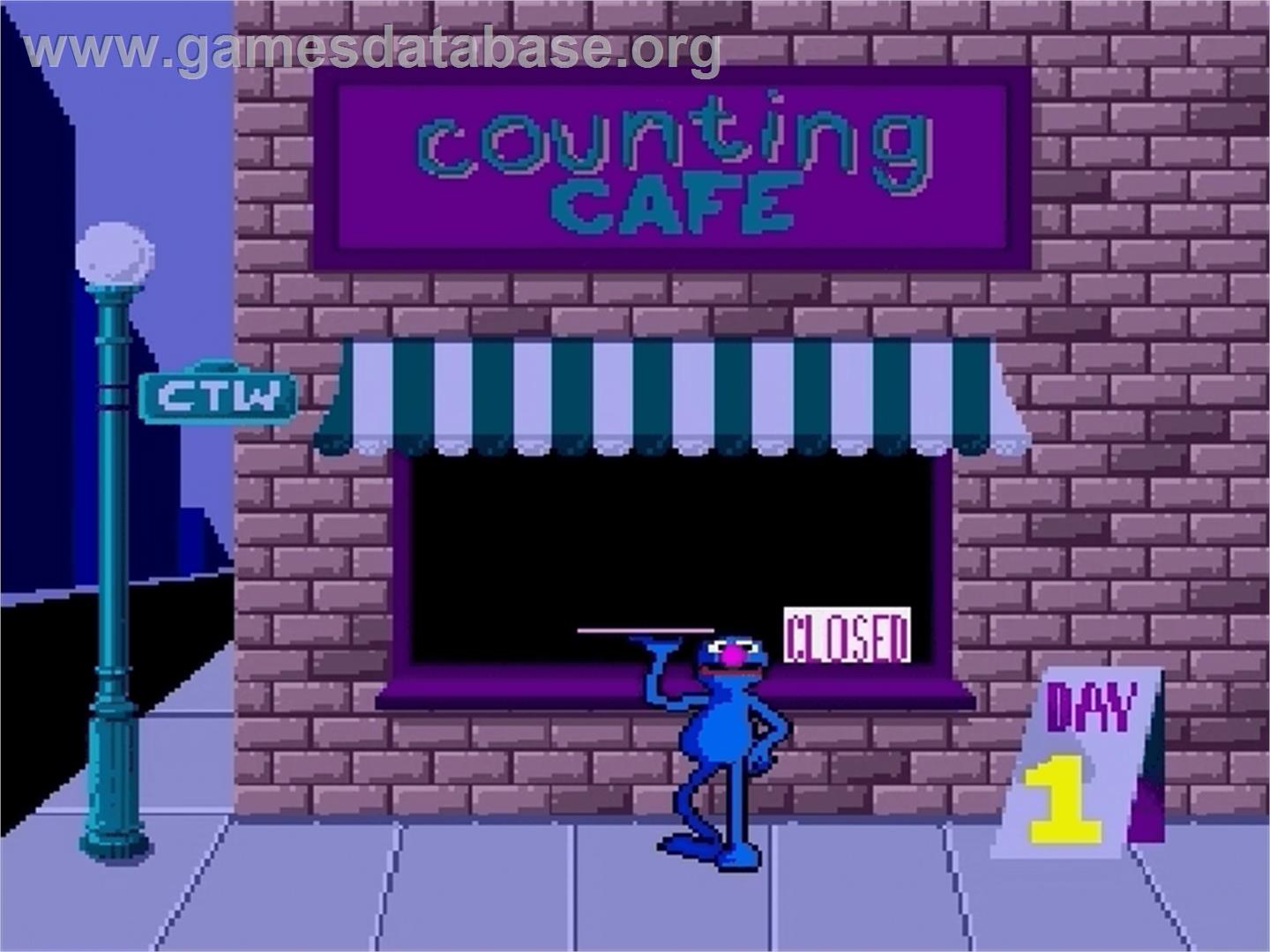 Sesame Street Counting Cafe - Sega Genesis - Artwork - Title Screen