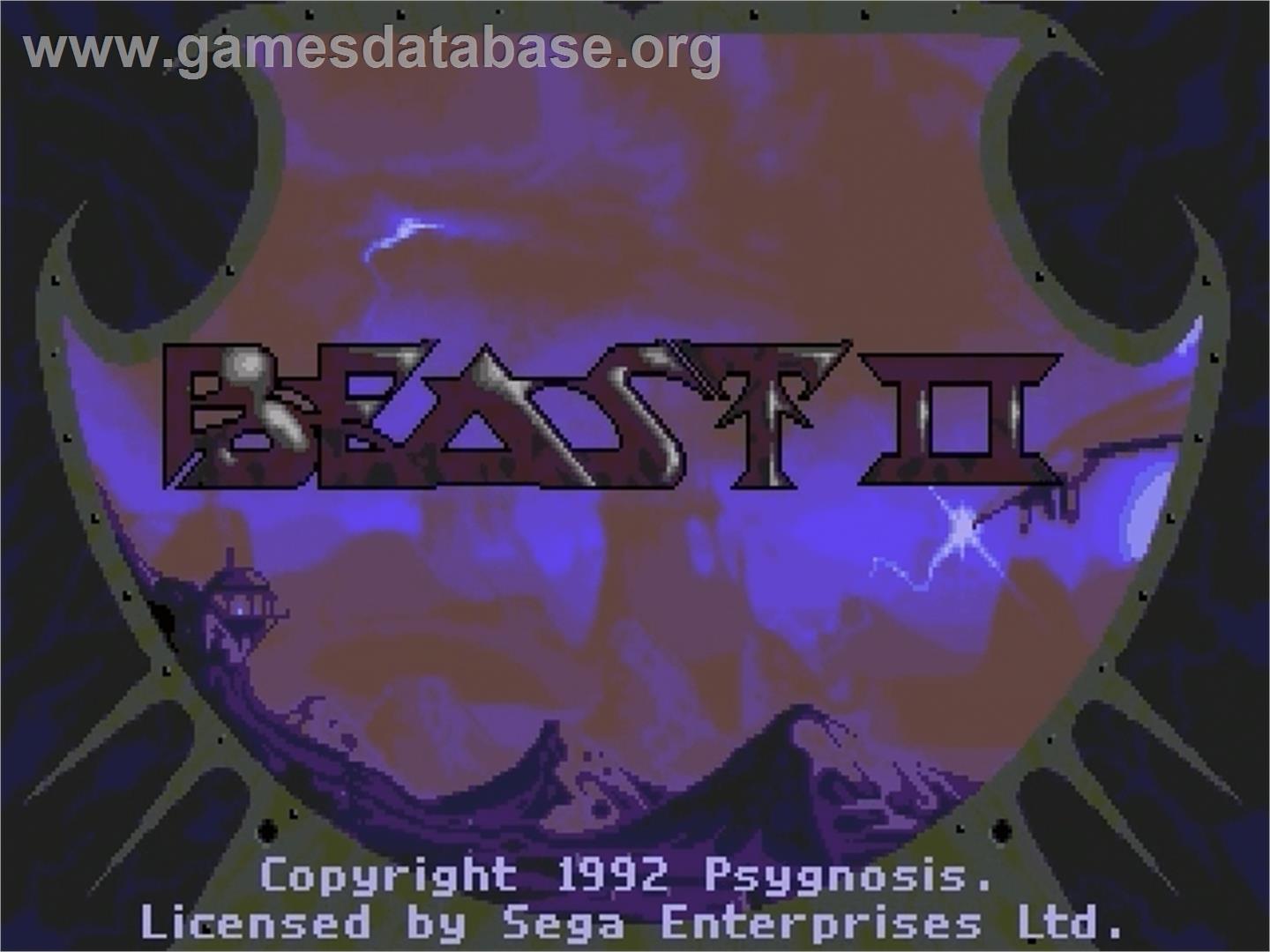 Shadow Of The Beast 2 - Sega Genesis - Artwork - Title Screen