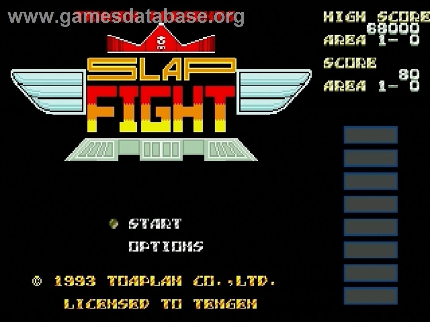 Slap Fight Md - Sega Genesis - Artwork - Title Screen