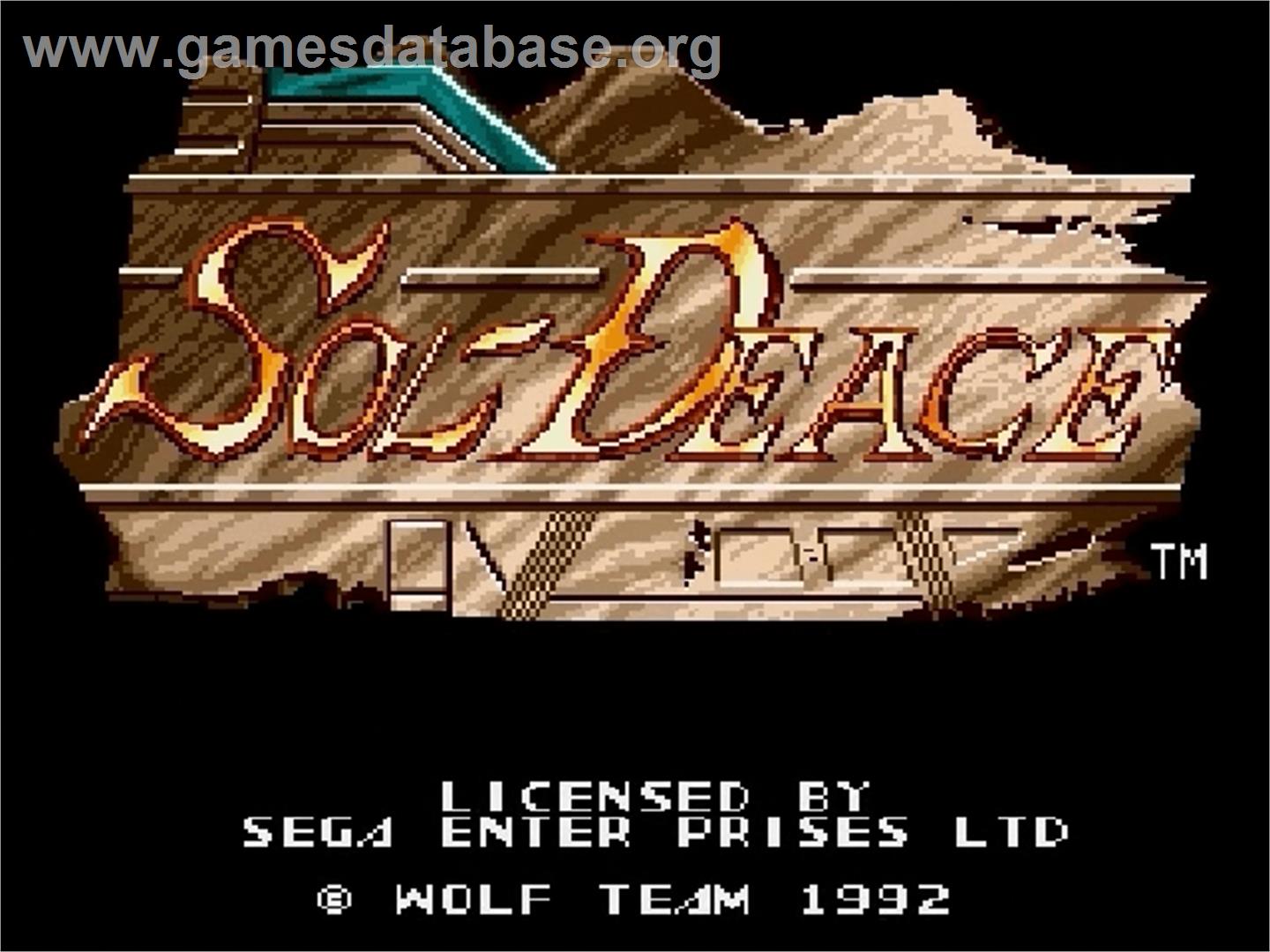 Sol-Feace - Sega Genesis - Artwork - Title Screen