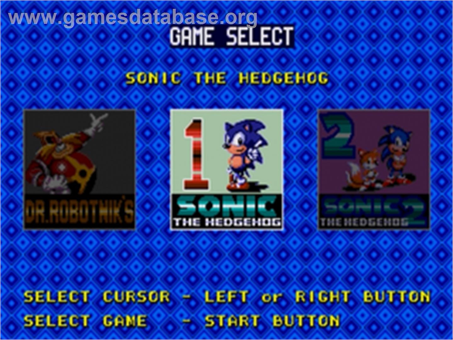 Sonic Classics - Sega Genesis - Artwork - Title Screen