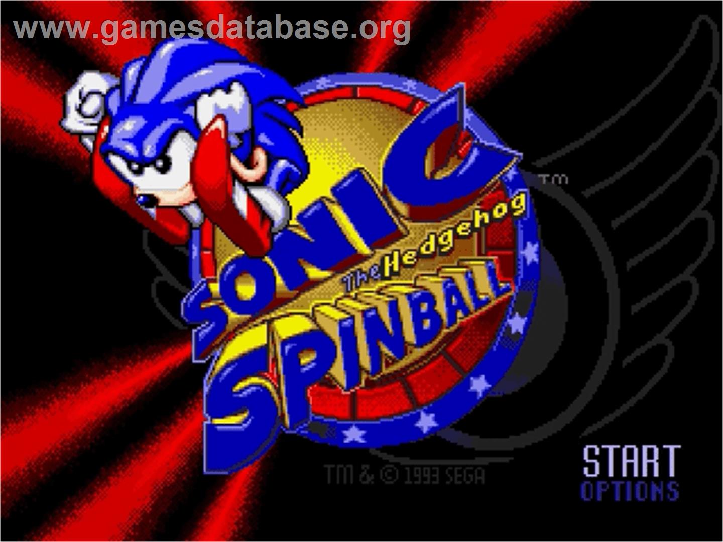 Sonic The Hedgehog Spinball - Sega Genesis - Artwork - Title Screen