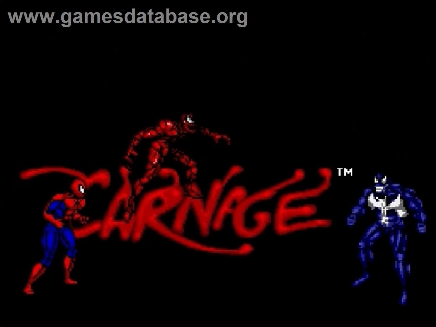Spider-man And Venom - Maximum Carnage - Sega Genesis - Artwork - Title Screen
