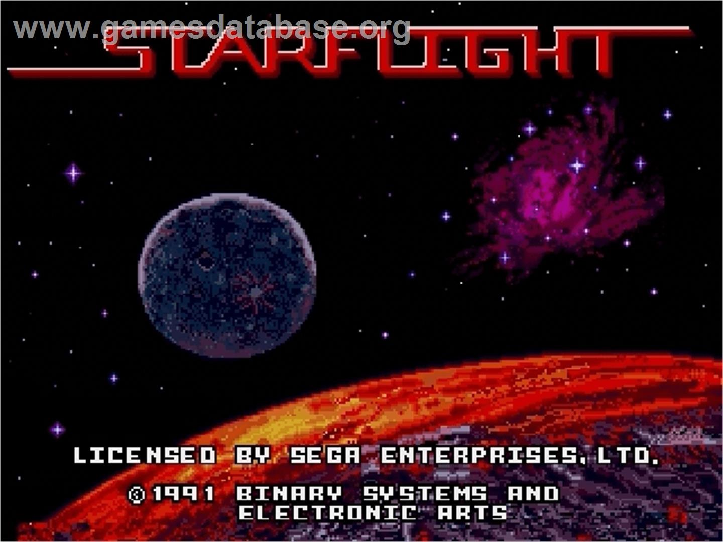 Starflight - Sega Genesis - Artwork - Title Screen