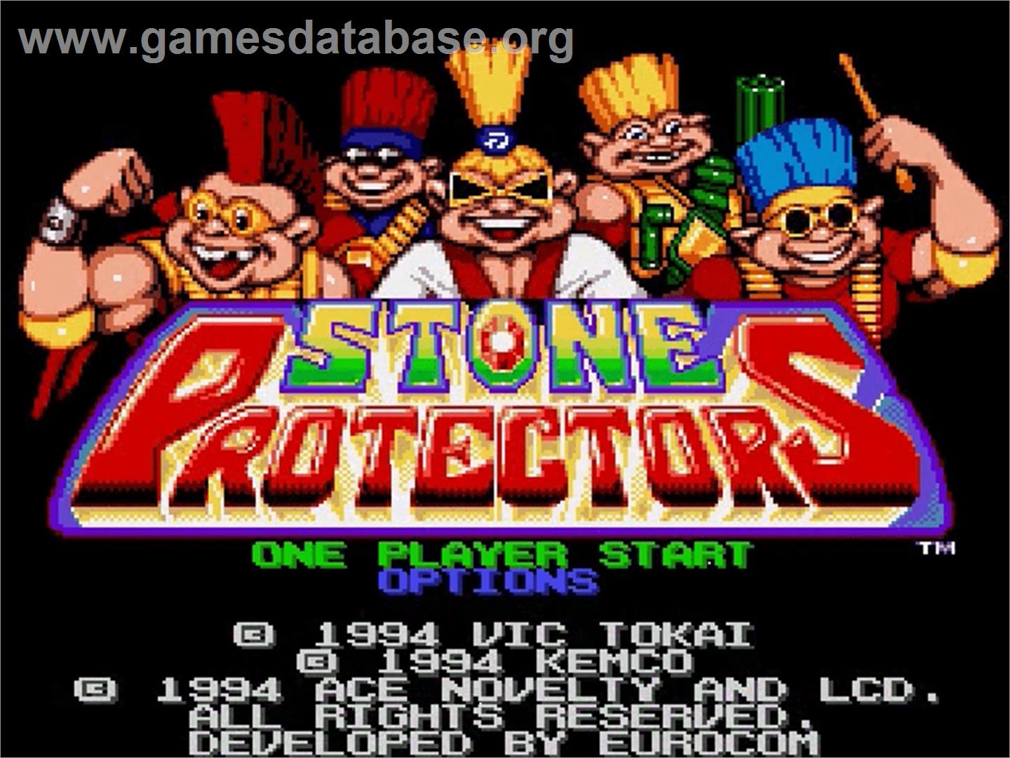 Stone Protectors - Sega Genesis - Artwork - Title Screen