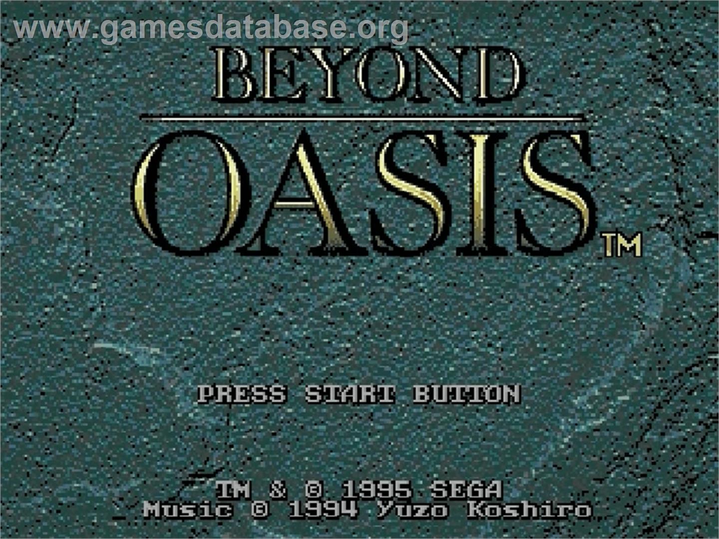 Story Of Thor - A Successor Of The Light, The - Sega Genesis - Artwork - Title Screen