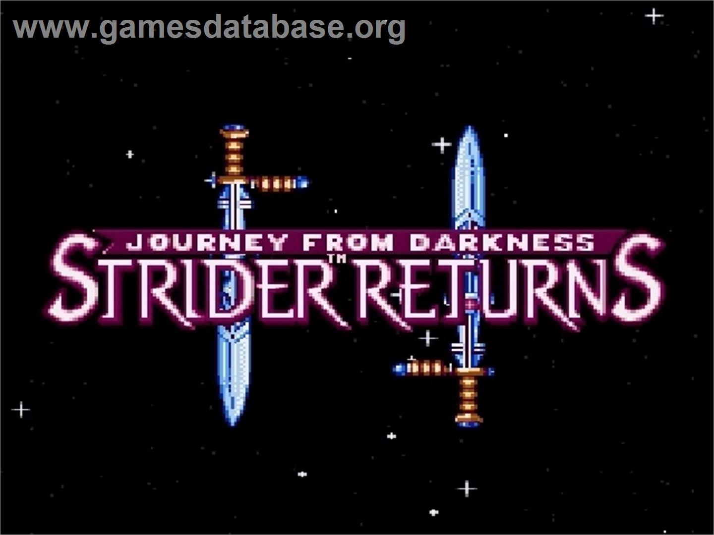 Strider 2 - Sega Genesis - Artwork - Title Screen