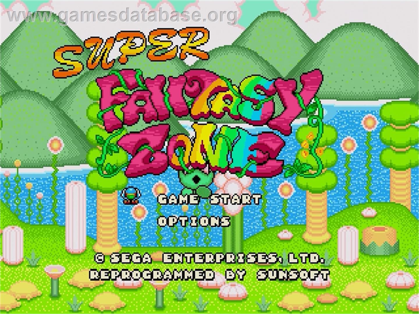 Super Fantasy Zone - Sega Genesis - Artwork - Title Screen