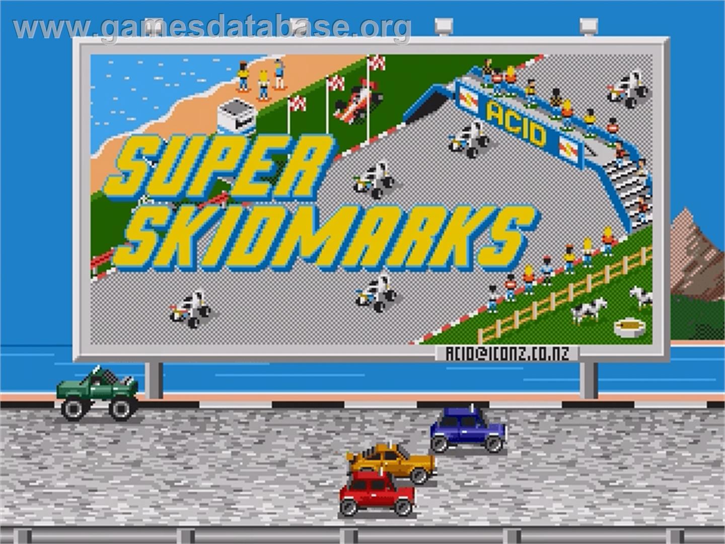 Super Skidmarks - Sega Genesis - Artwork - Title Screen