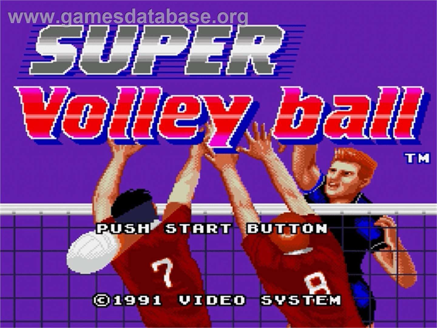 Super Volleyball - Sega Genesis - Artwork - Title Screen