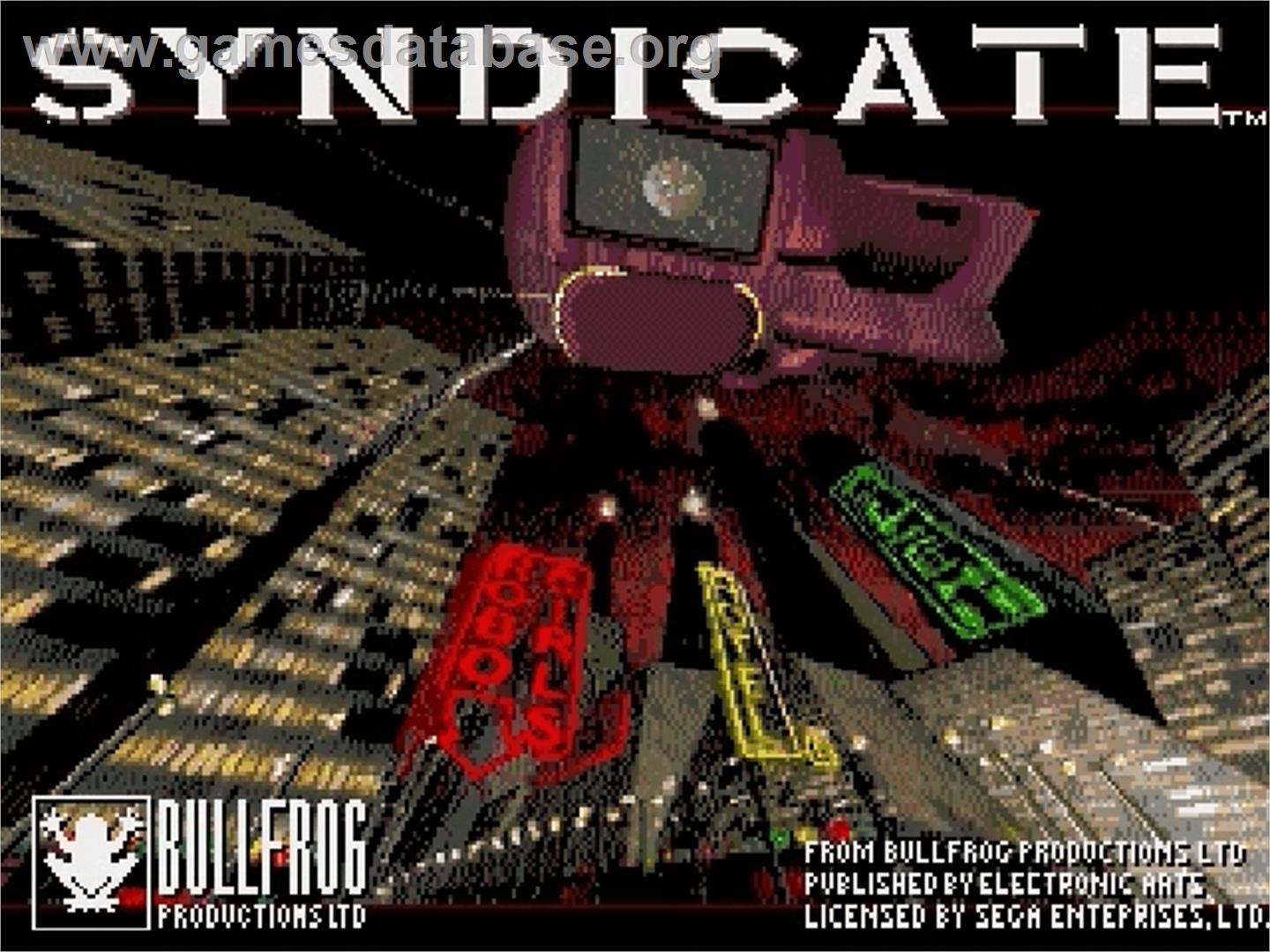 Syndicate - Sega Genesis - Artwork - Title Screen