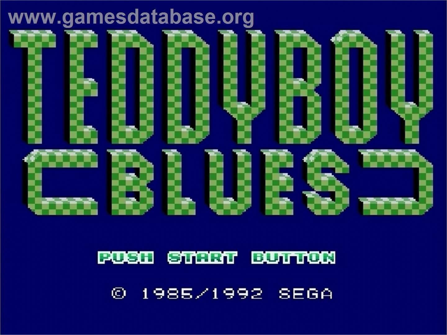 Teddy Boy Blues - Sega Genesis - Artwork - Title Screen