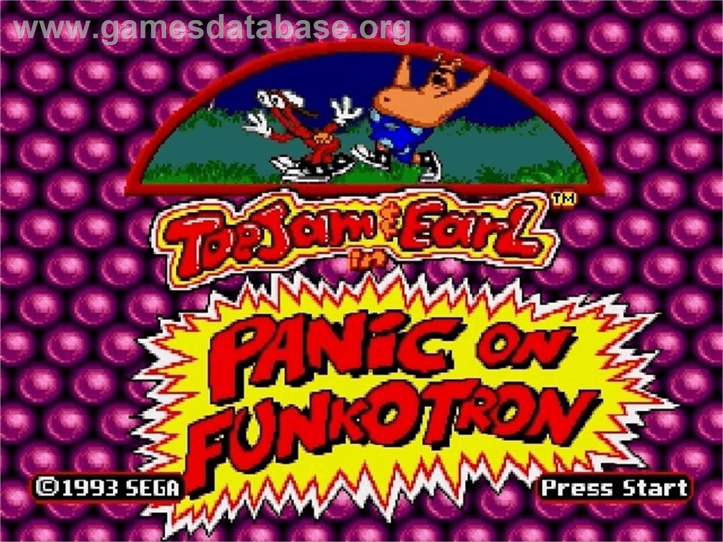 Toejam And Earl 2 - Panic On Funkotron - Sega Genesis - Artwork - Title Screen