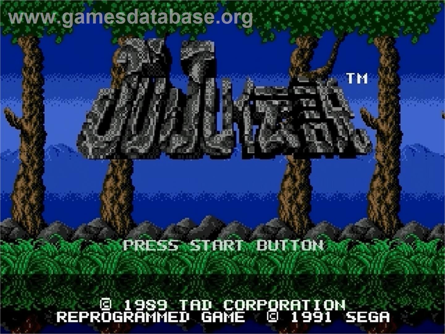 Toki - Sega Genesis - Artwork - Title Screen