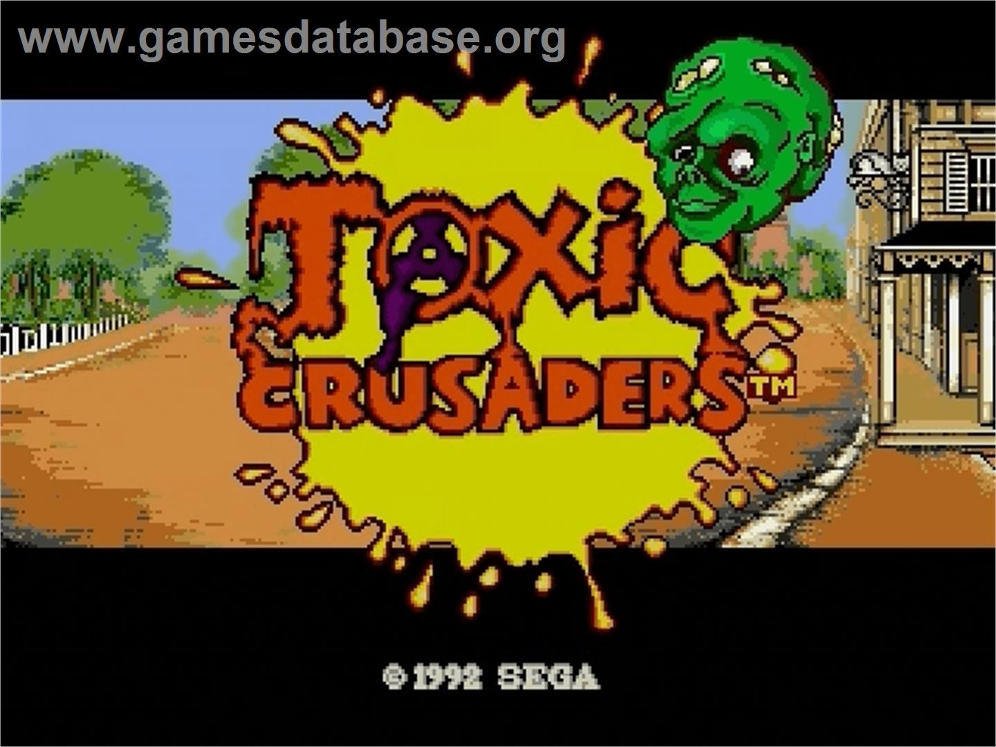 Toxic Crusaders - Sega Genesis - Artwork - Title Screen