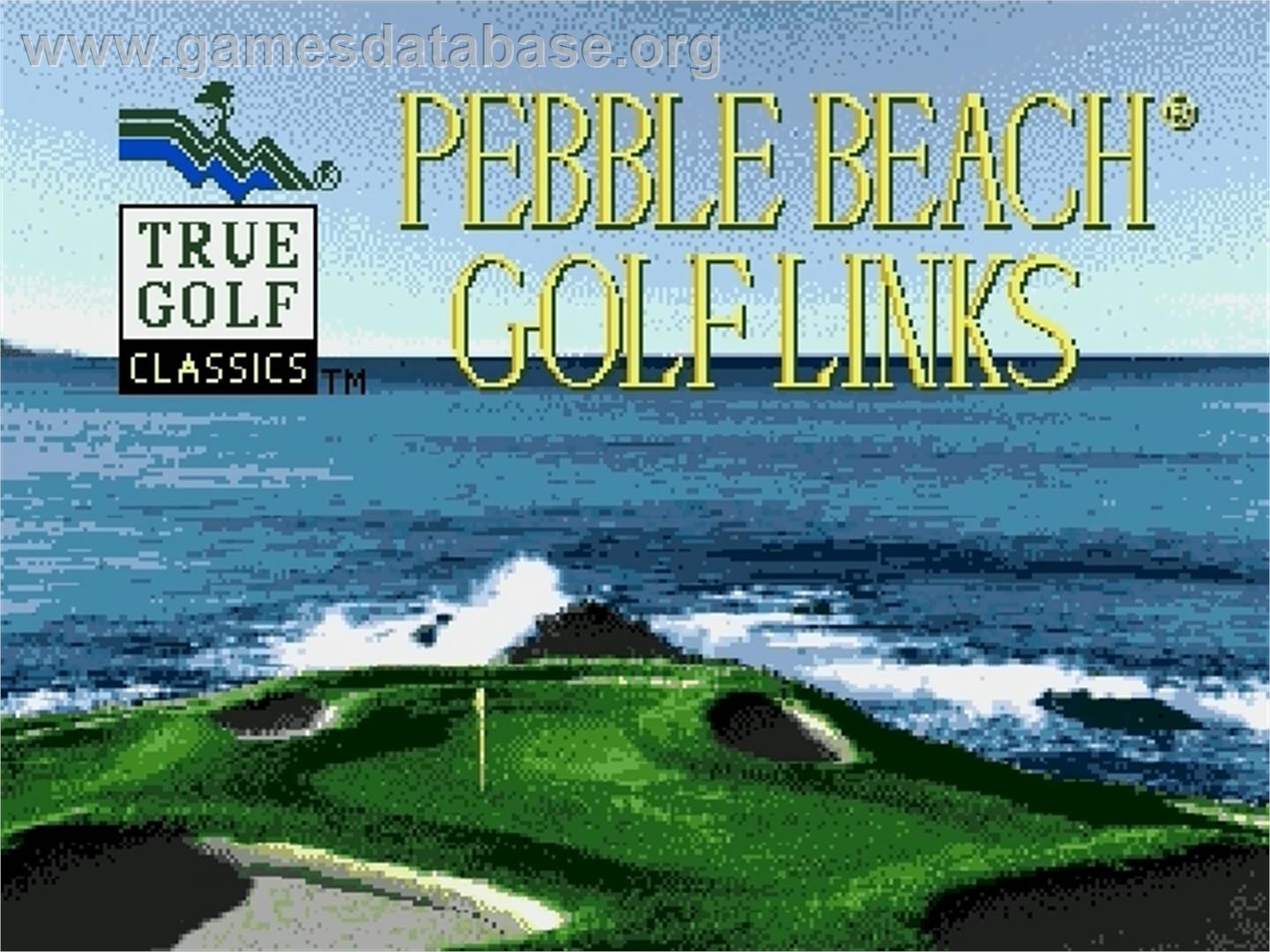 True Golf Classics: Pebble Beach Golf Links - Sega Genesis - Artwork - Title Screen