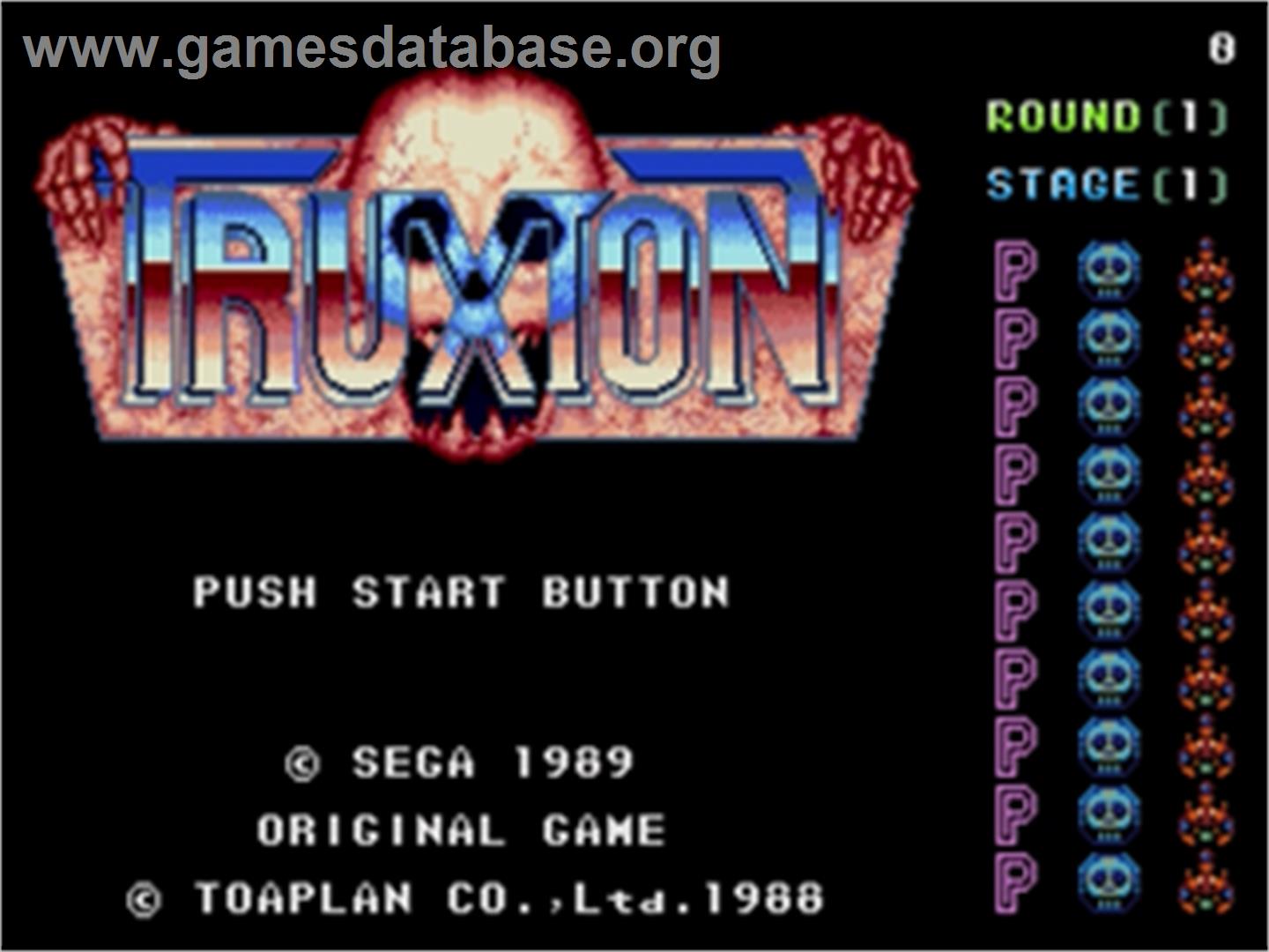 Truxton / Tatsujin - Sega Genesis - Artwork - Title Screen
