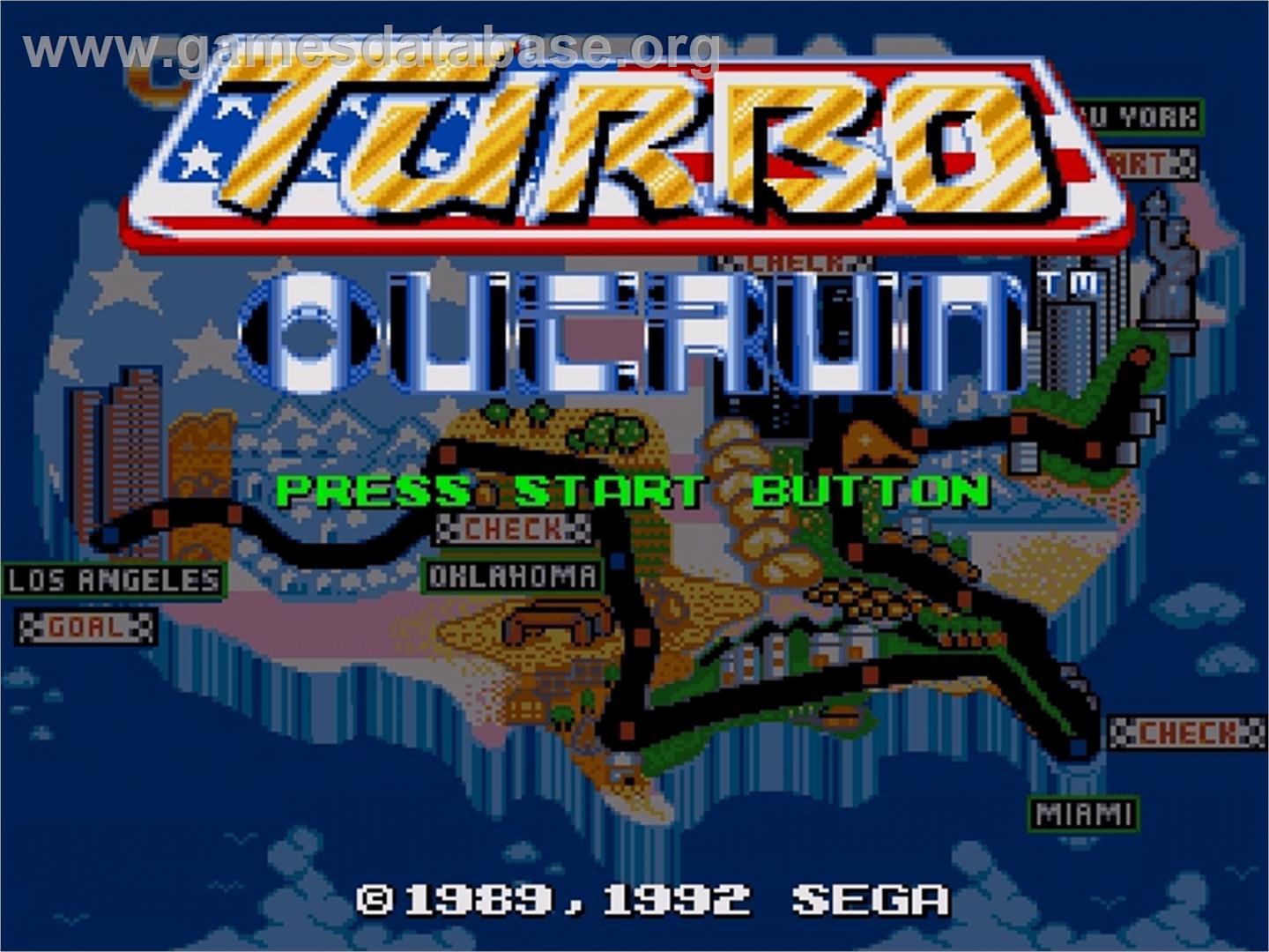 Turbo Out Run - Sega Genesis - Artwork - Title Screen