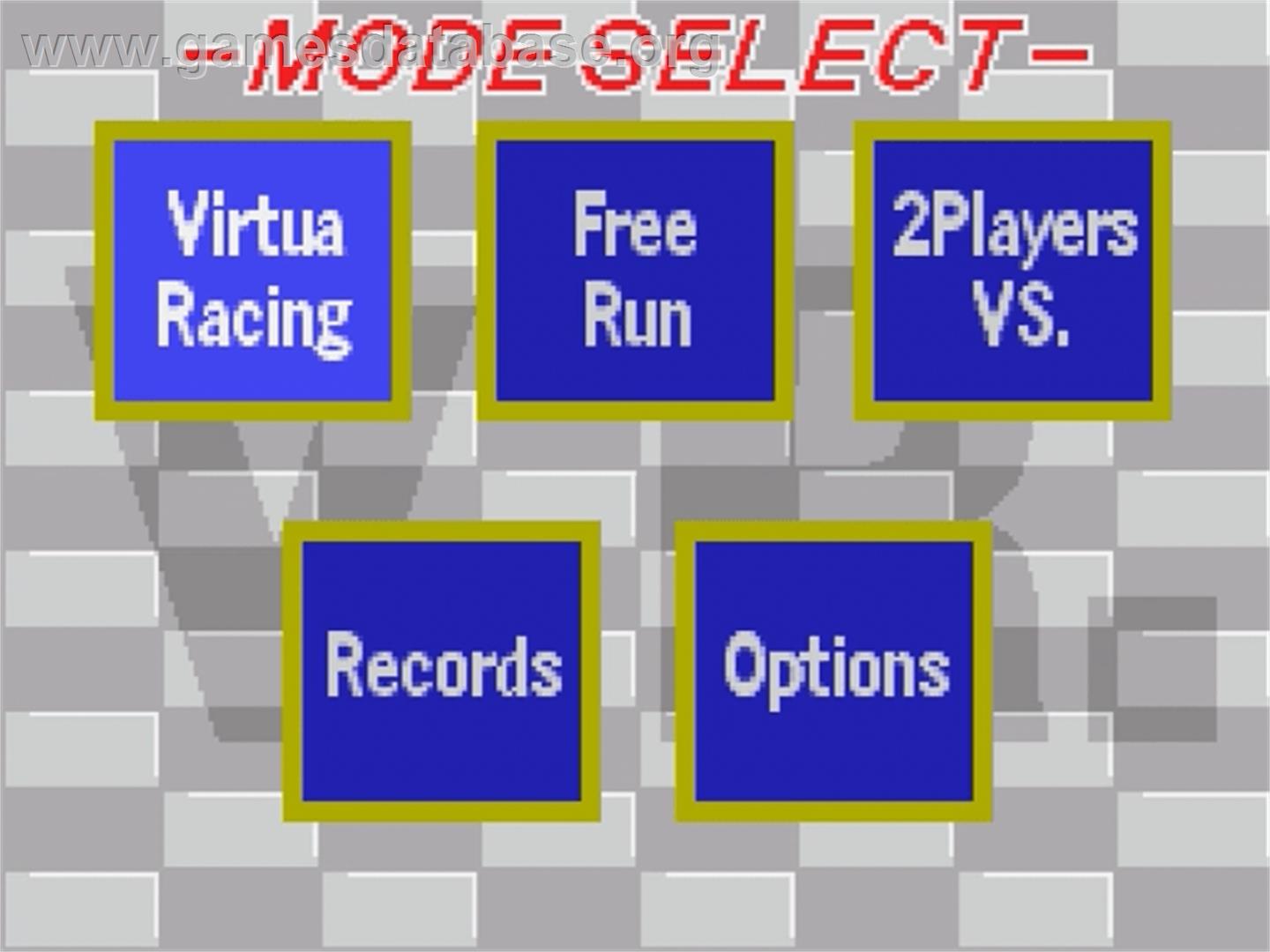 Virtua Racing - Sega Genesis - Artwork - Title Screen
