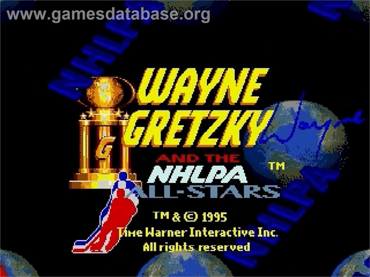 Wayne Gretzky And The Nhlpa All-stars - Sega Genesis - Artwork - Title Screen