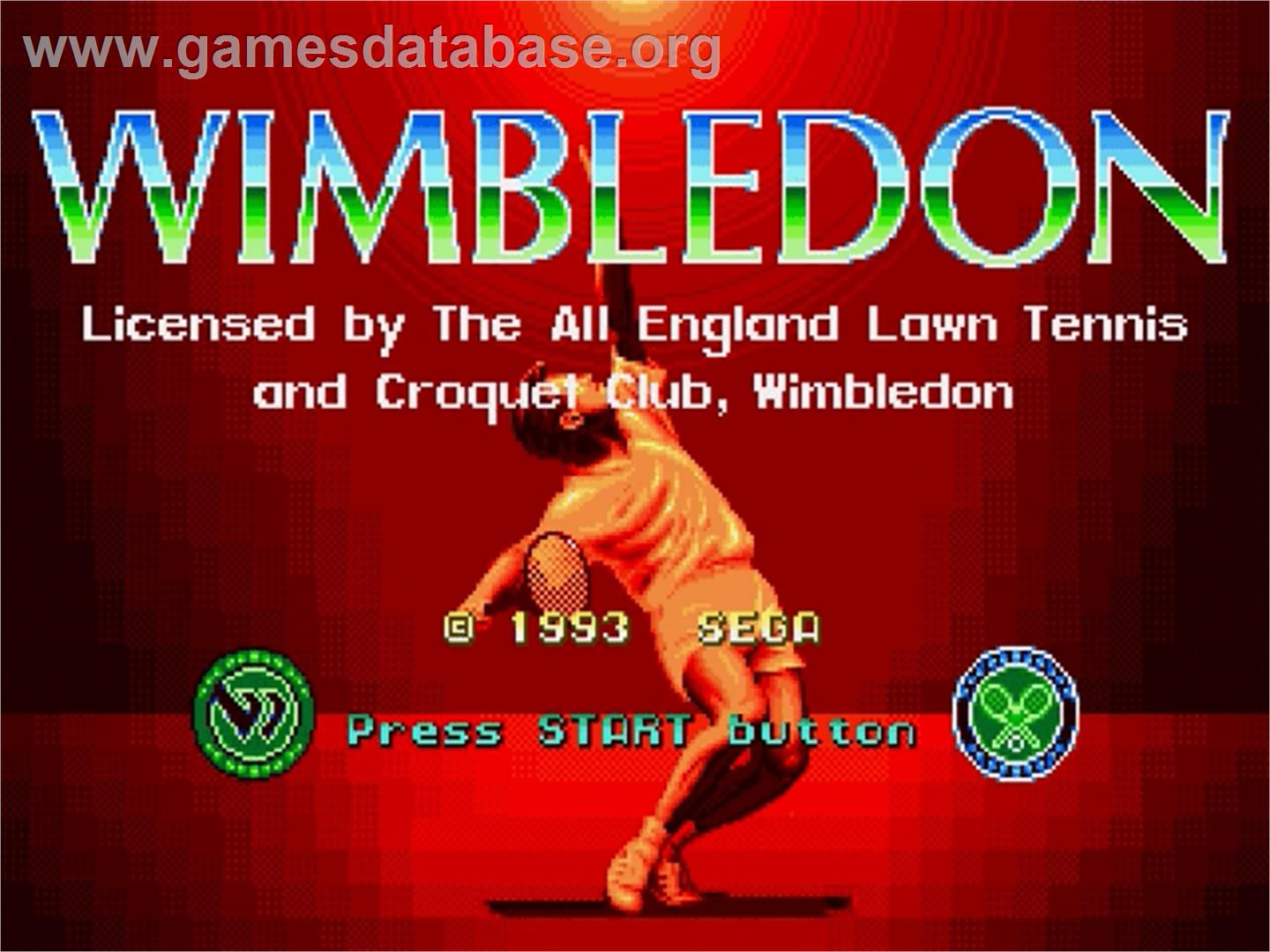 Wimbledon - Sega Genesis - Artwork - Title Screen