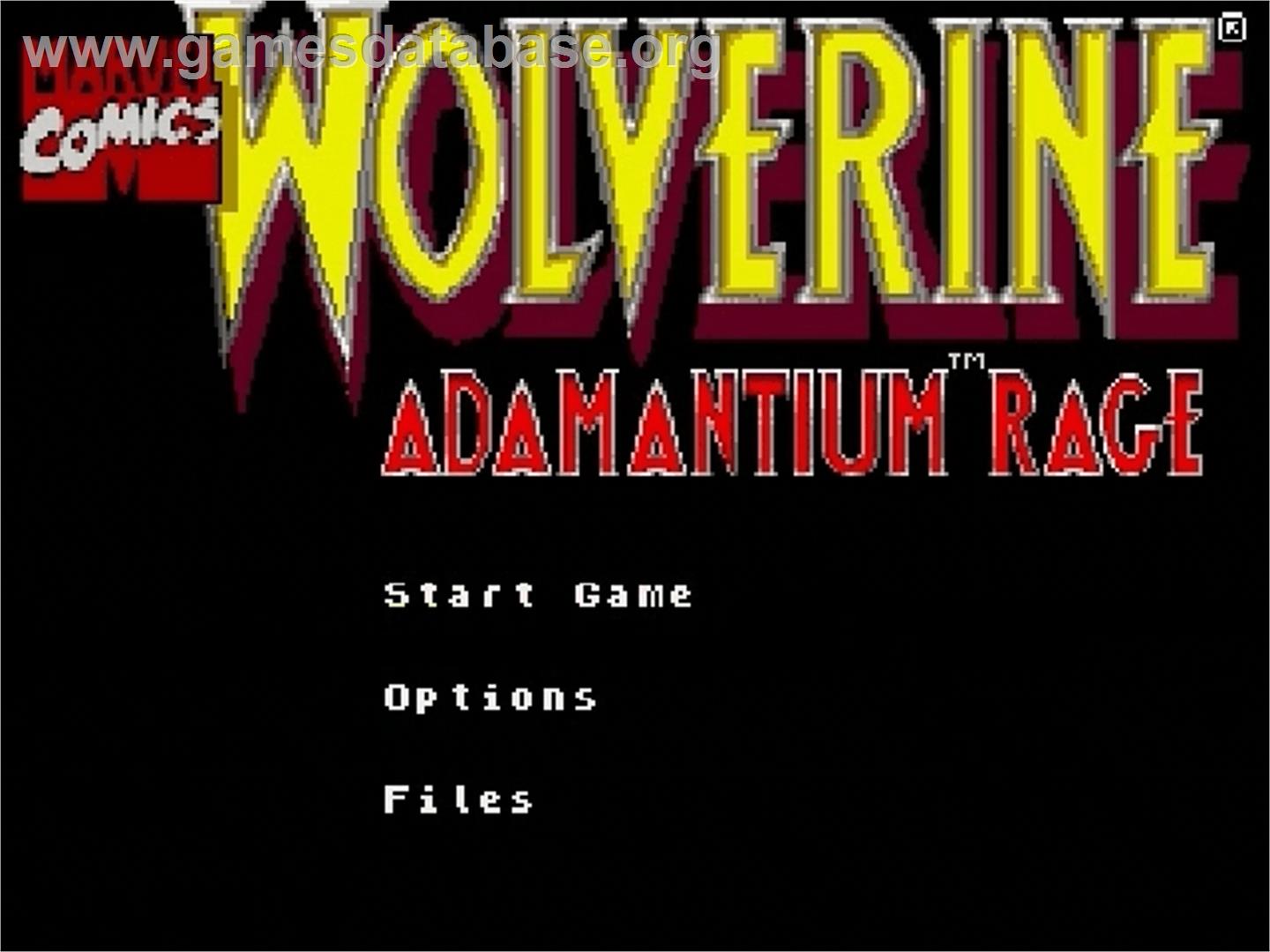 Wolverine: Adamantium Rage - Sega Genesis - Artwork - Title Screen