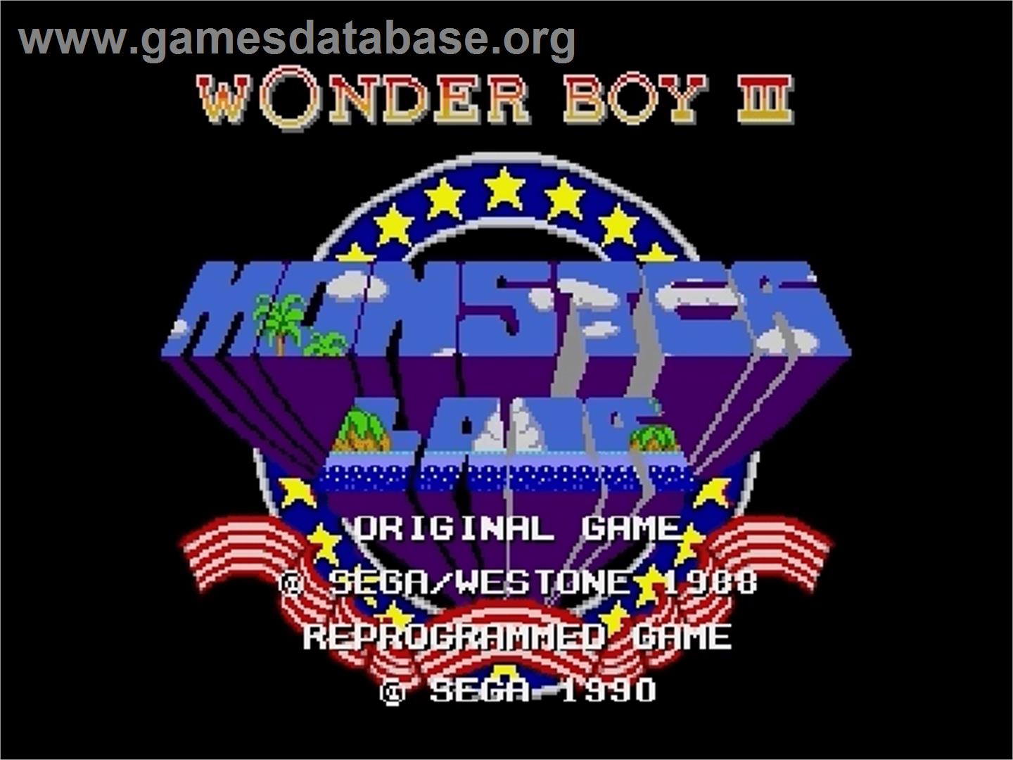 Wonder Boy III - Monster Lair - Sega Genesis - Artwork - Title Screen