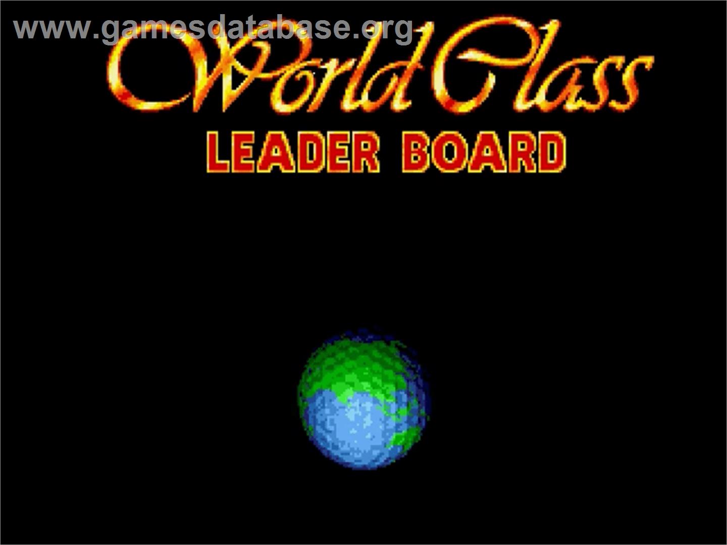 World Class Leader Board - Sega Genesis - Artwork - Title Screen