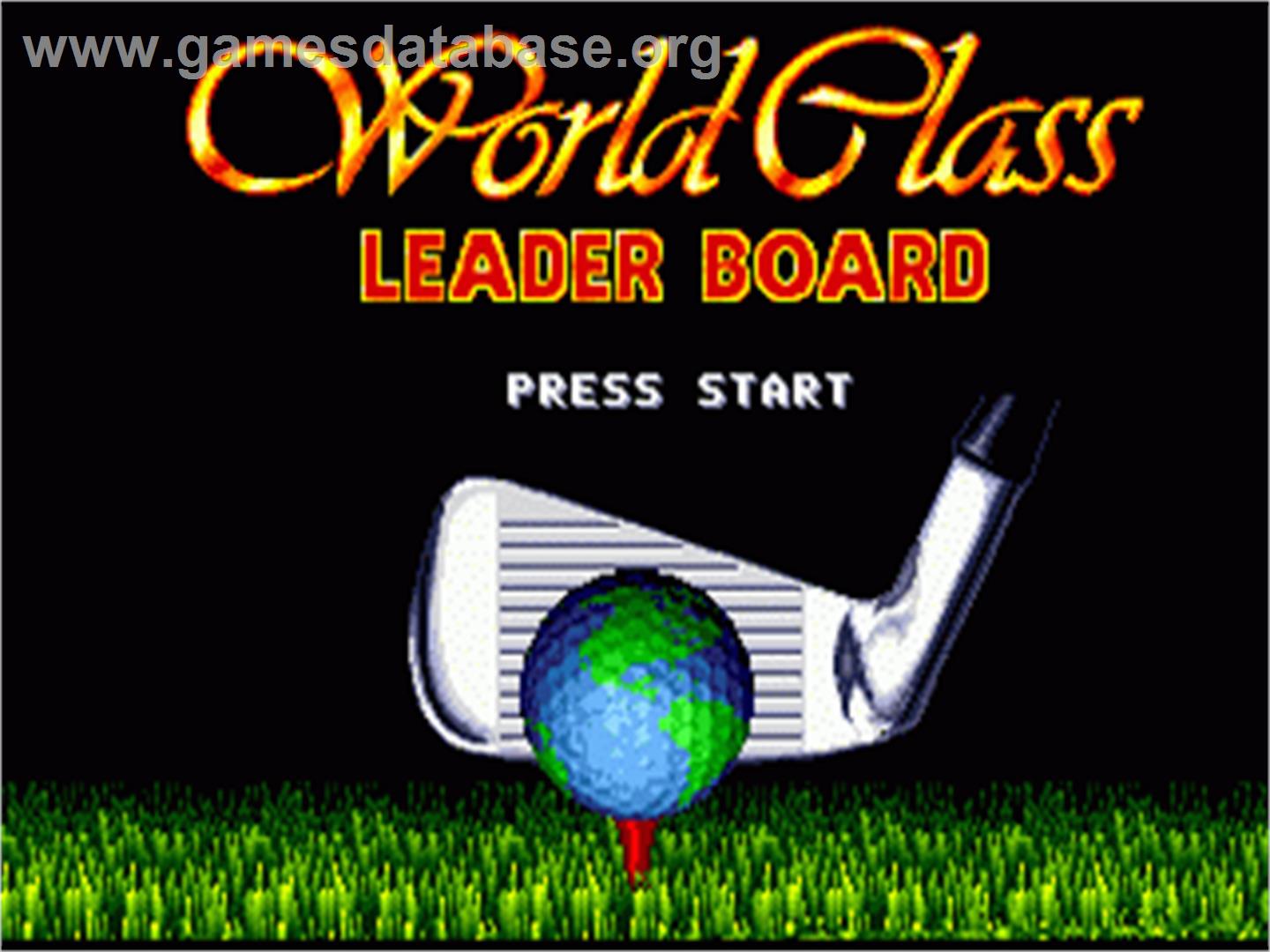World Class Leaderboard - Sega Genesis - Artwork - Title Screen