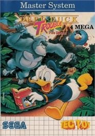 Box cover for Deep Duck Trouble starring Donald Duck on the Sega Master System.
