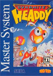 Box cover for Dynamite Headdy on the Sega Master System.