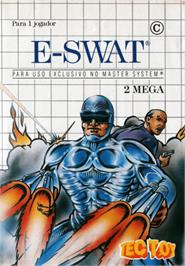 Box cover for E-SWAT: City Under Siege on the Sega Master System.